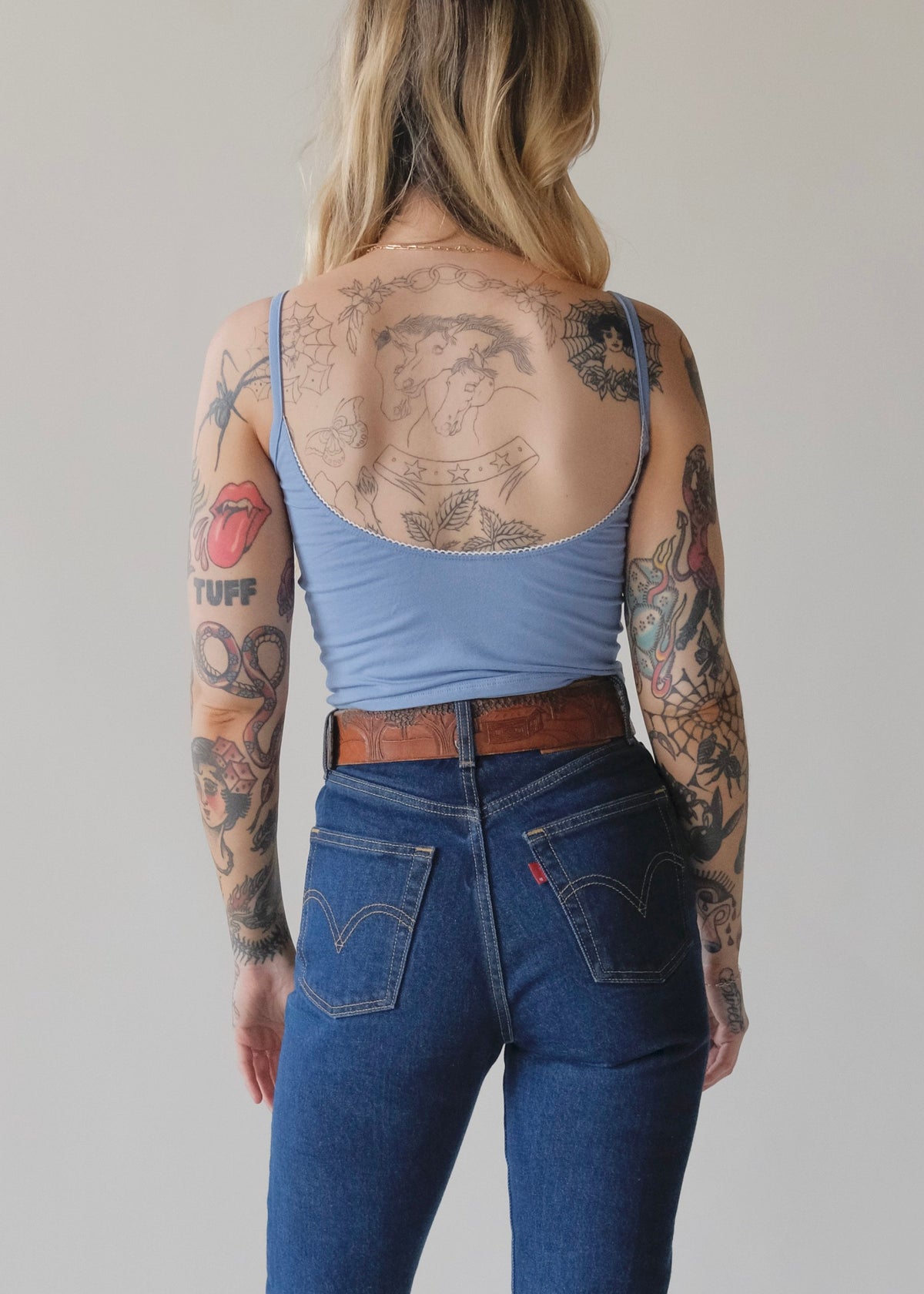Scoop Back Cami - Ocean