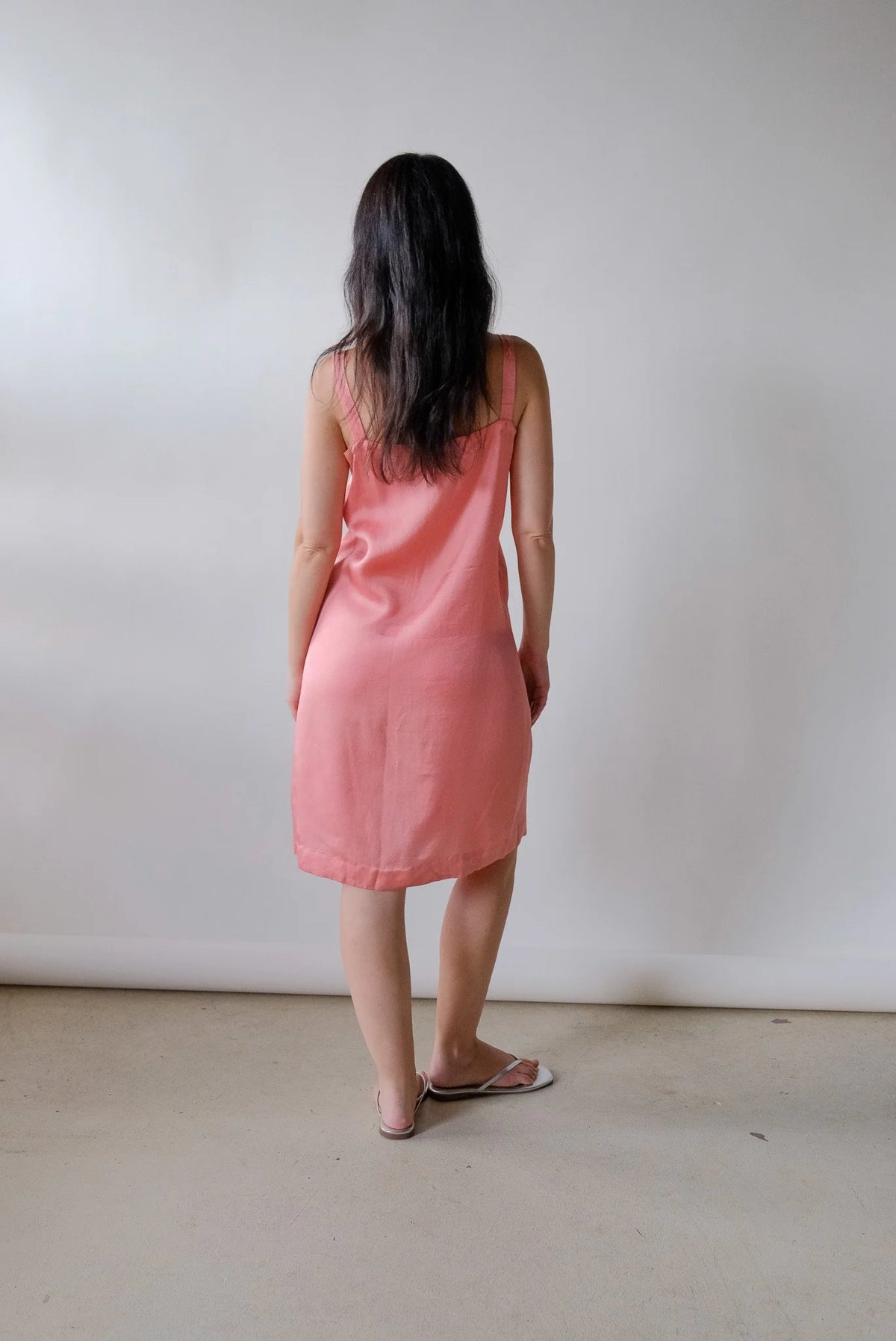 Bubblegum Silk Slip Dress