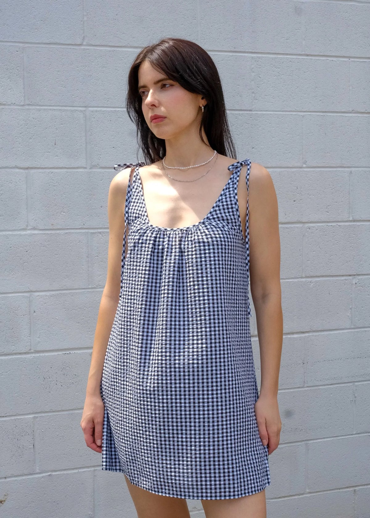 Sabrina Mini Dress in Gingham