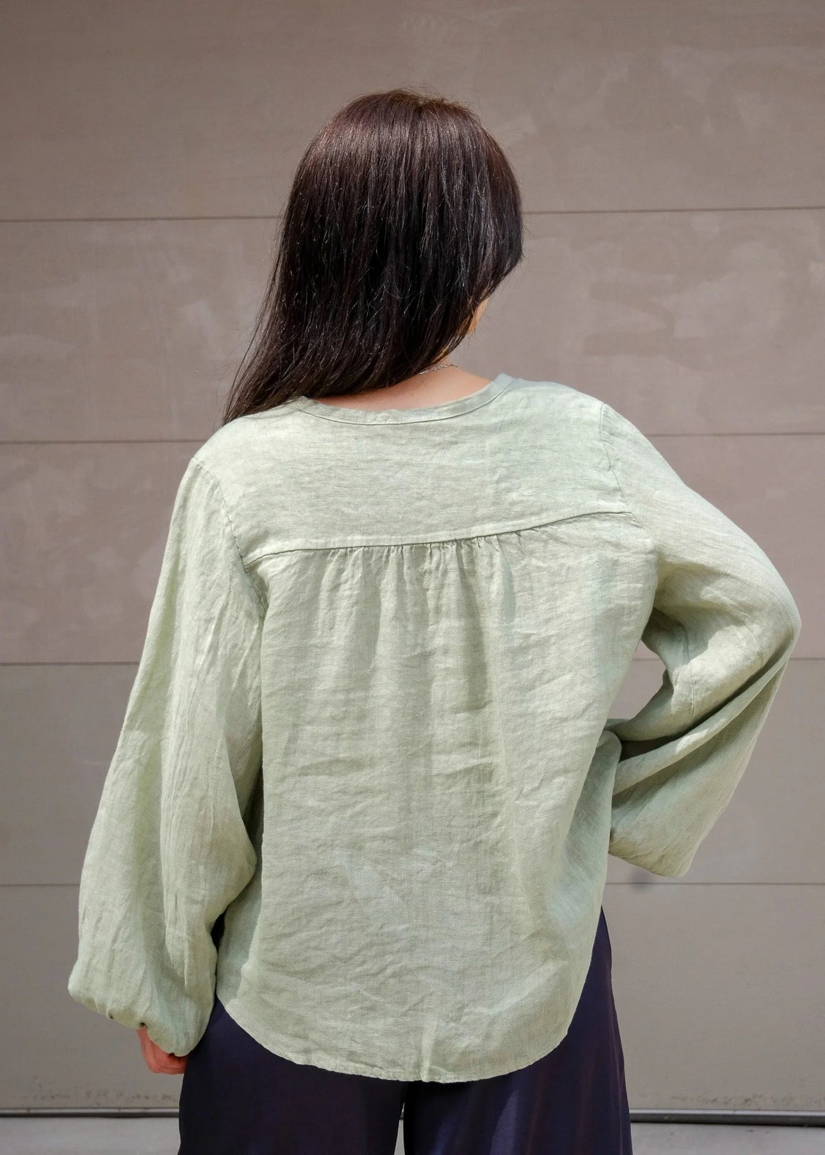 Beachwood the Label Lily Blouse in Sage