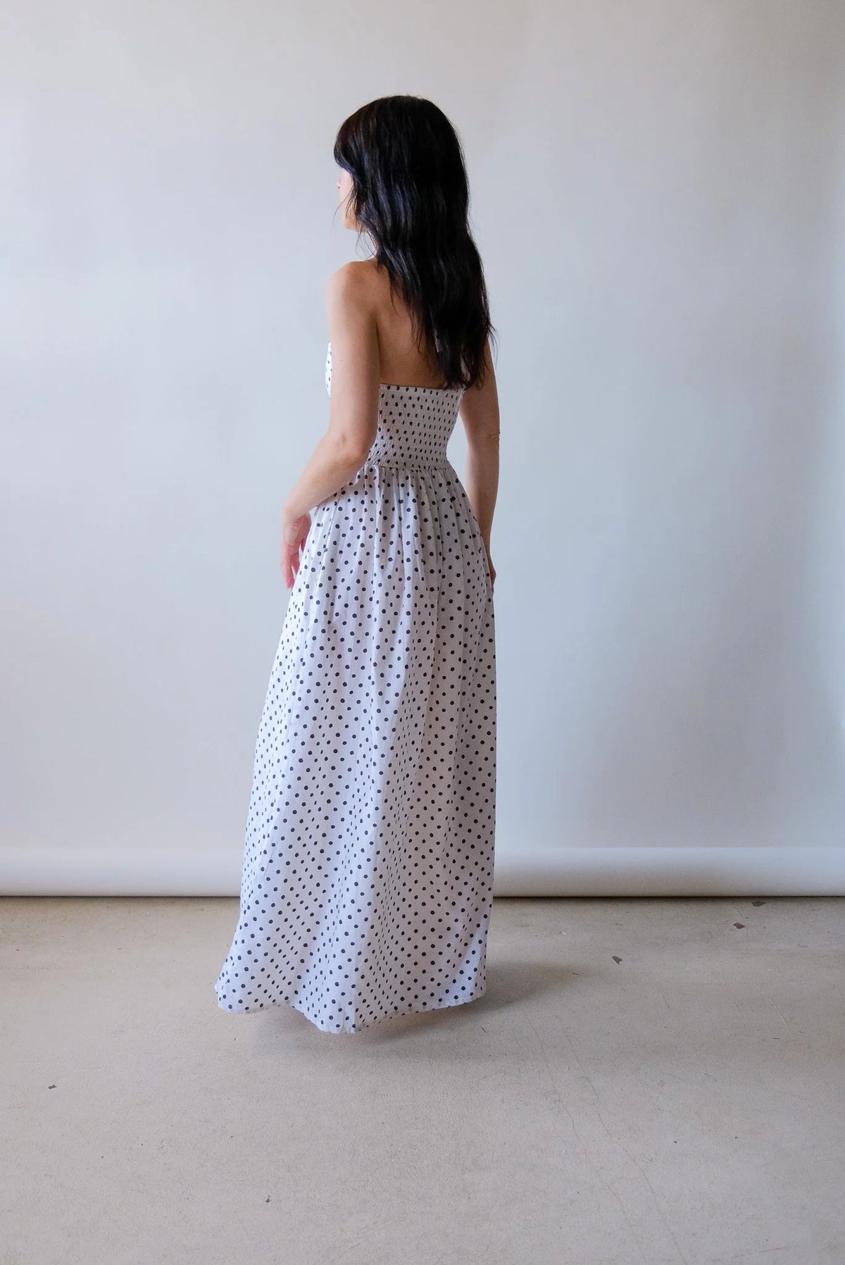 Hetta Halter Maxi Dot Ivory