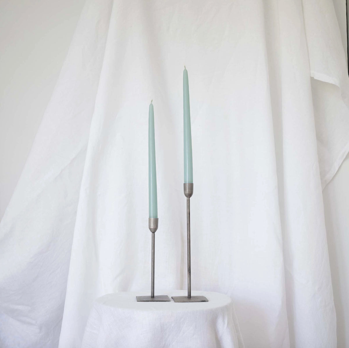 Light Blue Tapered Candles