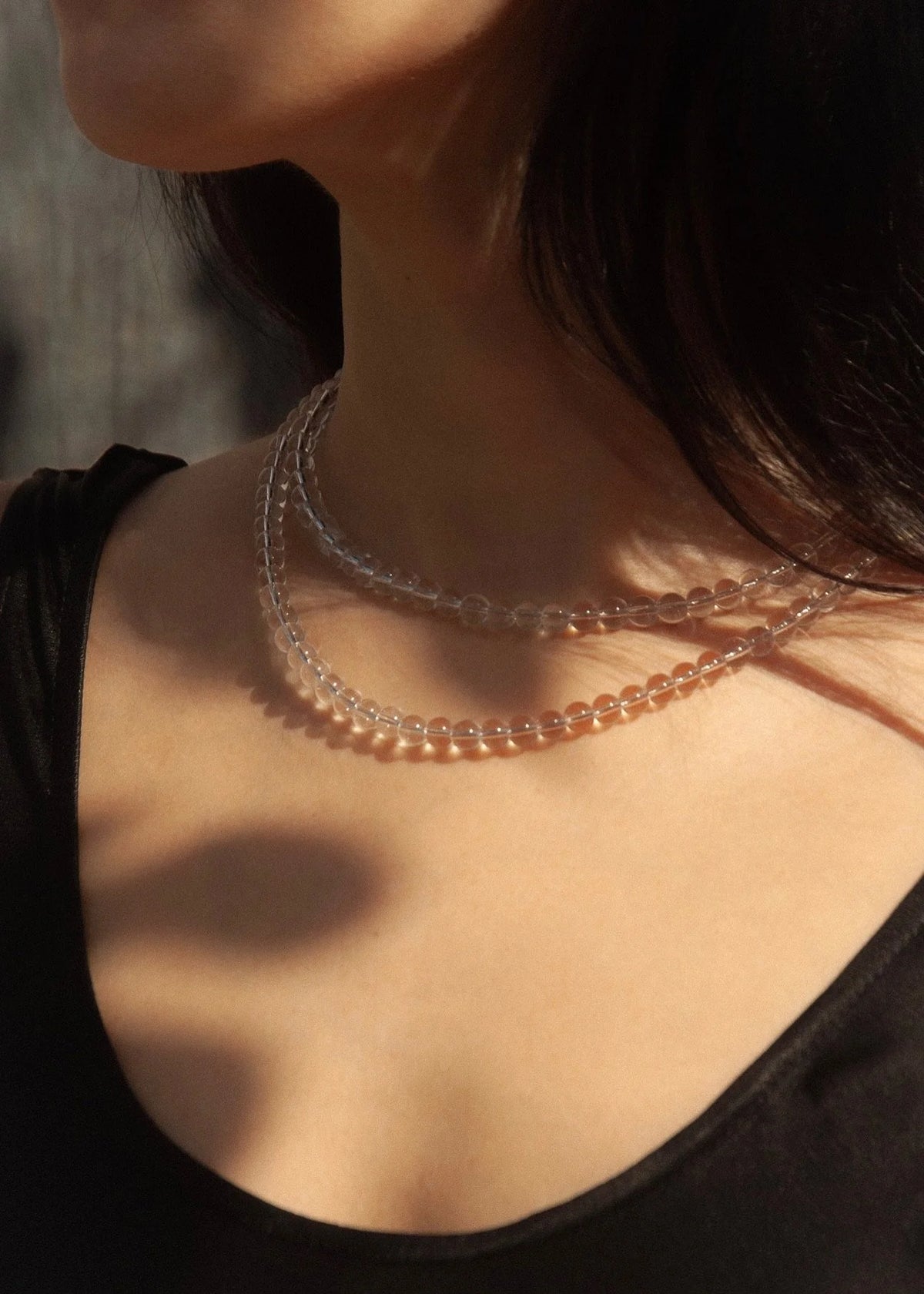 Sea + Pattern Mini Quartz Necklace