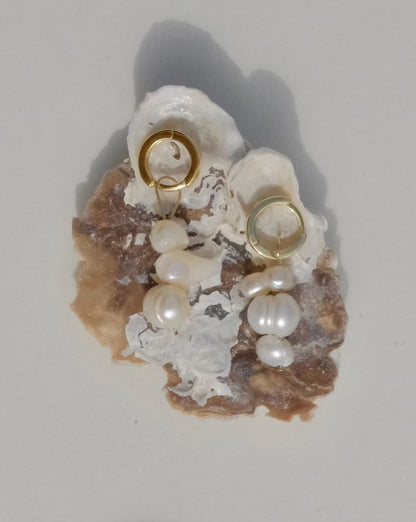 Rosewood Collection Drop Pearl Earrings