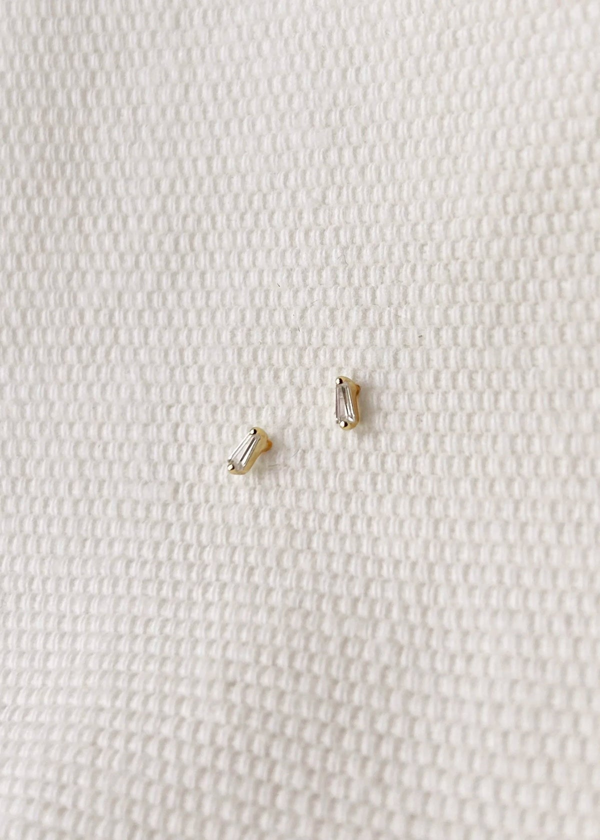 Crystal Baguette Stud