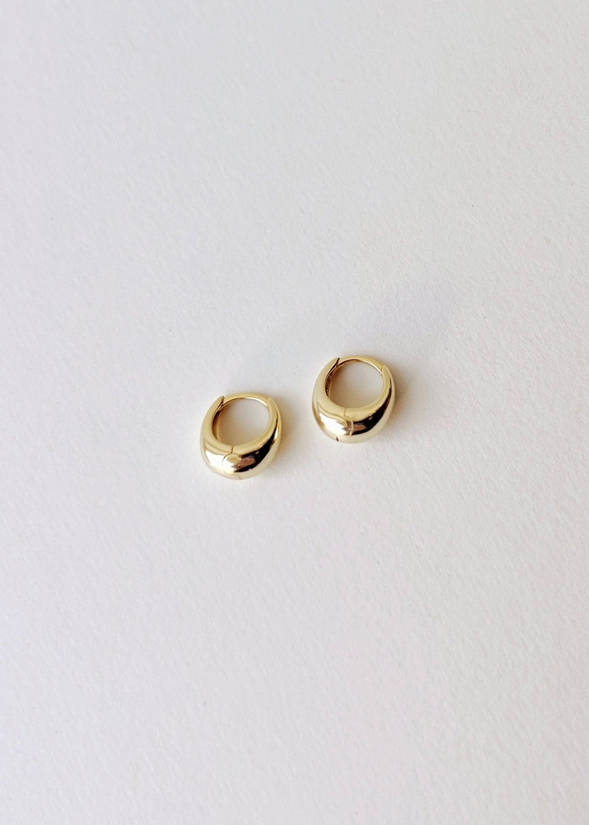 Gold Mini Droplet Hug Hoop