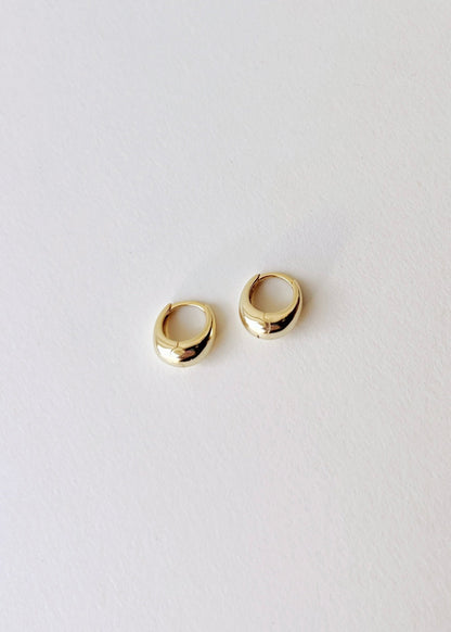 Gold Mini Droplet Hug Hoop