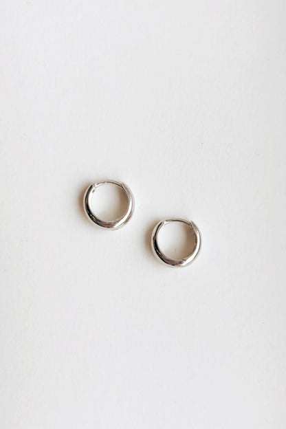 Silver Mini Droplet Hug Hoop