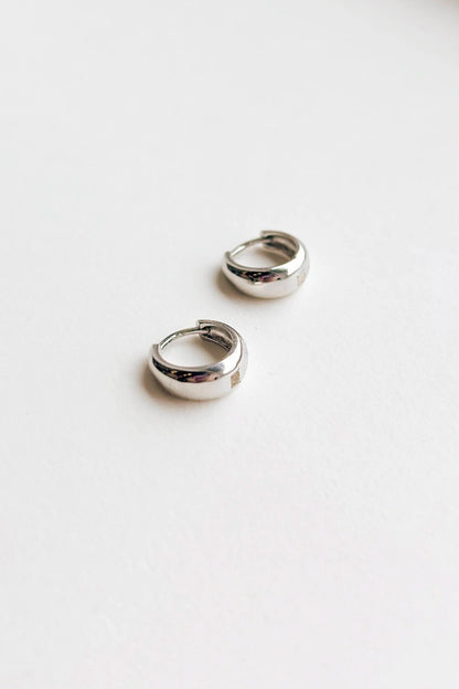 Silver Mini Droplet Hug Hoop