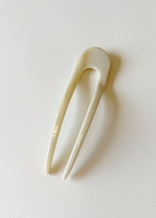 Machete French Hair Pin - Alabaster
