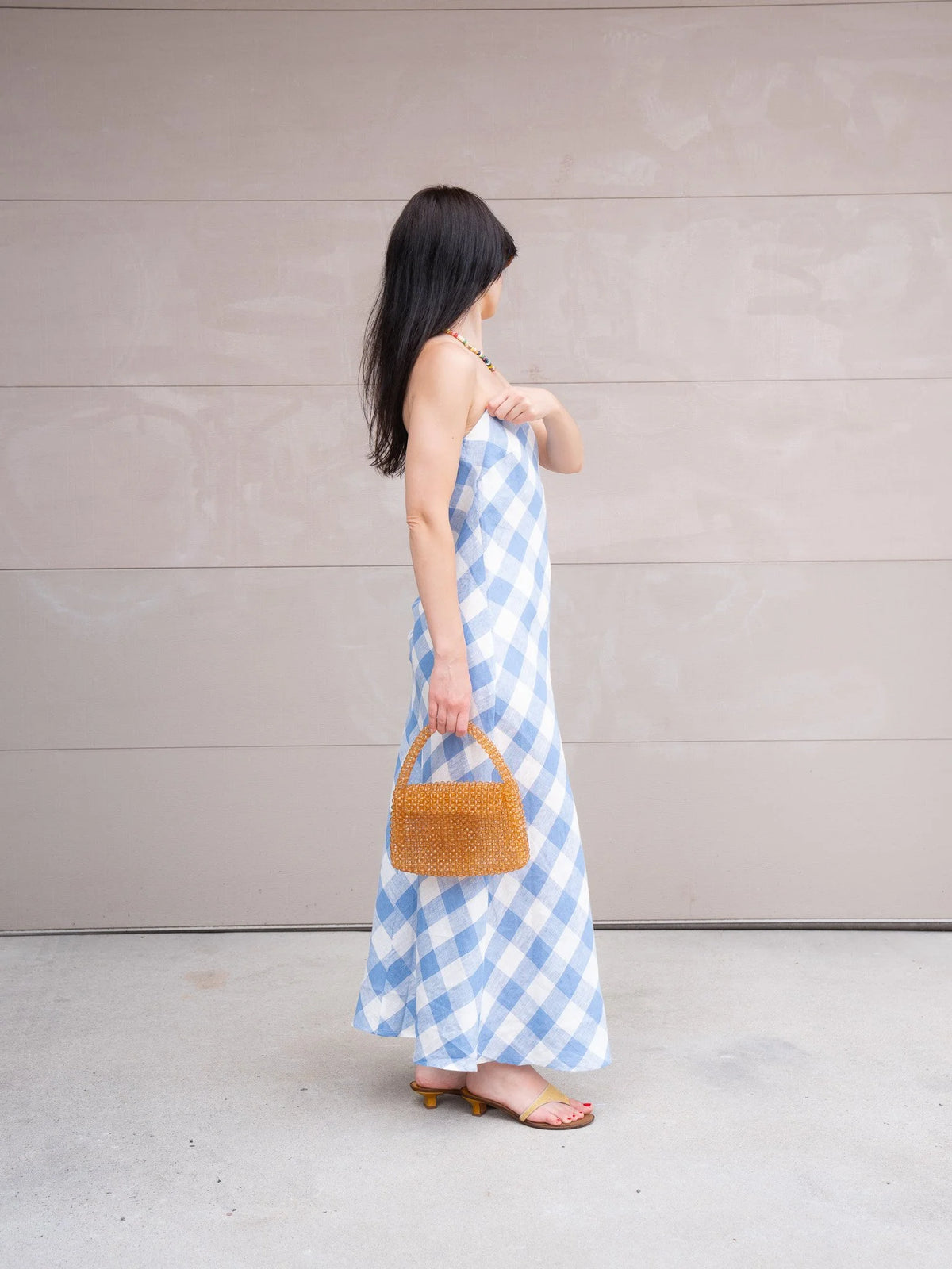 Erin Gingham Linen Dress