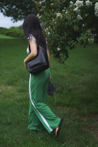 Pointelle Track Pant in Chive