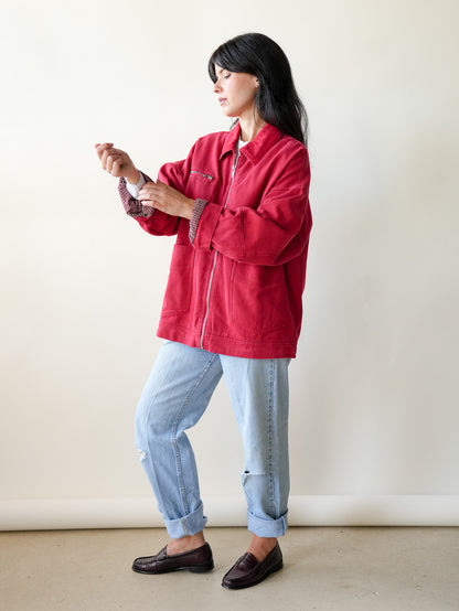 Paislee Red Chore Coat