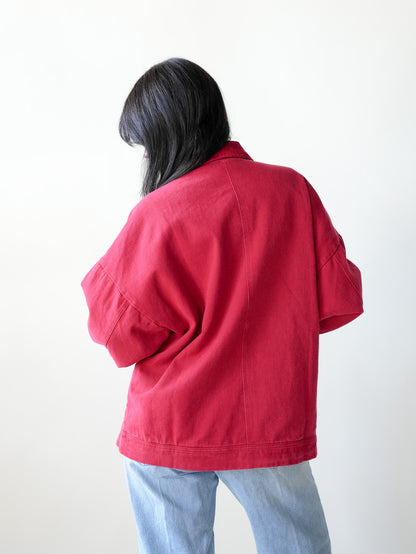 Paislee Red Chore Coat