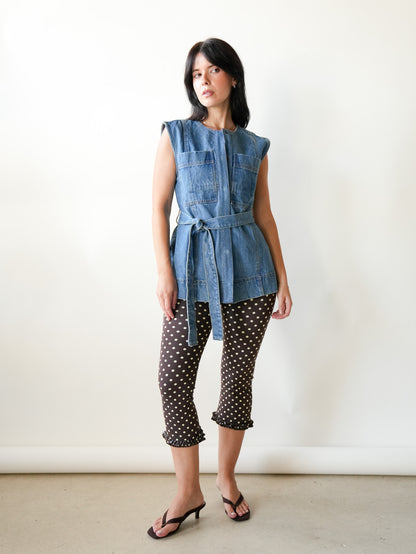 Avi Denim Tie Vest