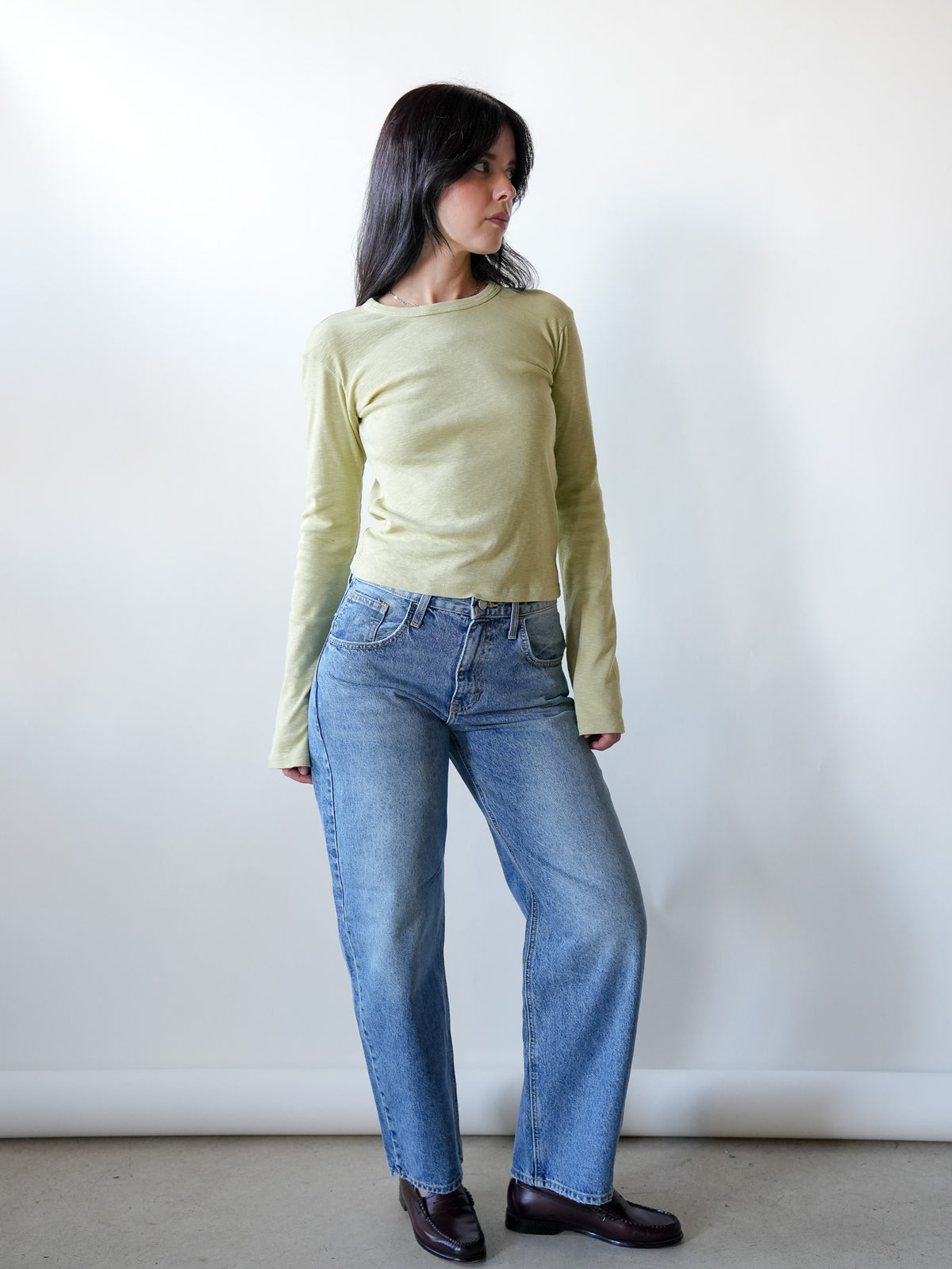 Slub Long Sleeve in Celery