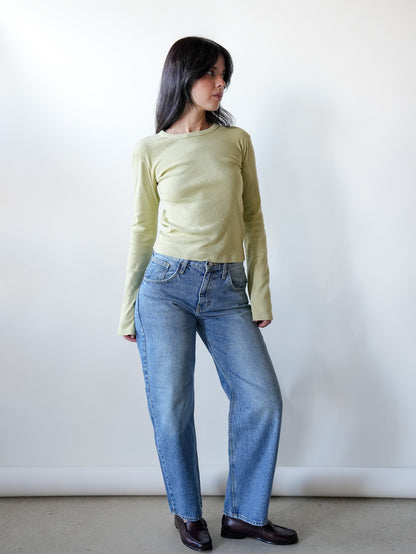 Slub Long Sleeve in Celery