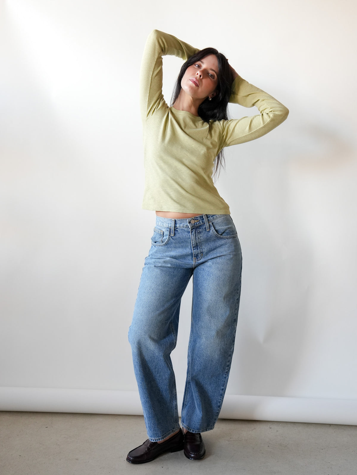 Slub Long Sleeve in Celery
