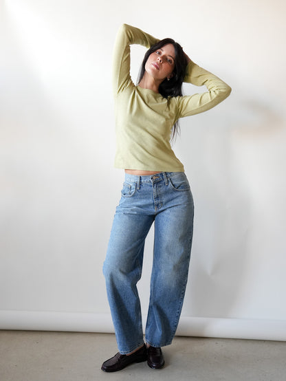 Slub Long Sleeve in Celery