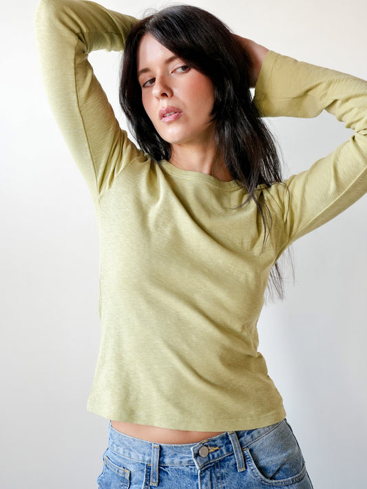 Slub Long Sleeve in Celery