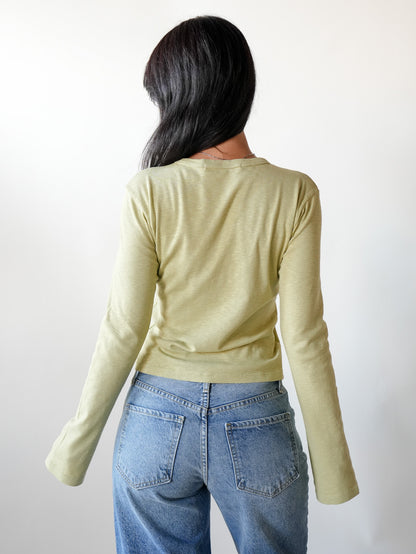 Slub Long Sleeve in Celery