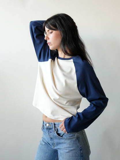 Retro Raglan in Navy