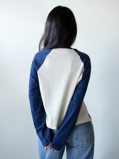 Retro Raglan in Navy