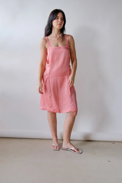 Bubblegum Silk Slip Dress