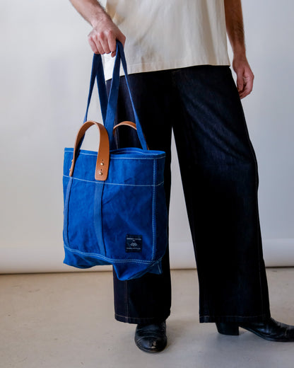 Small East West Tote in Indigo