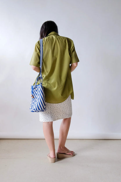 70's Key Lime Button Up