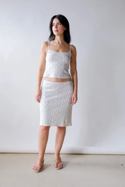 Loucia Jean Pointelle Skirt in Floral
