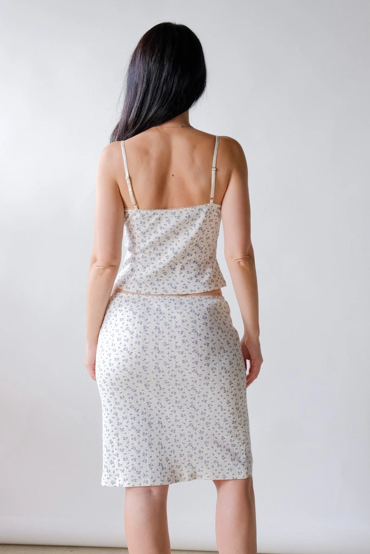 Loucia Jean Pointelle Skirt in Floral