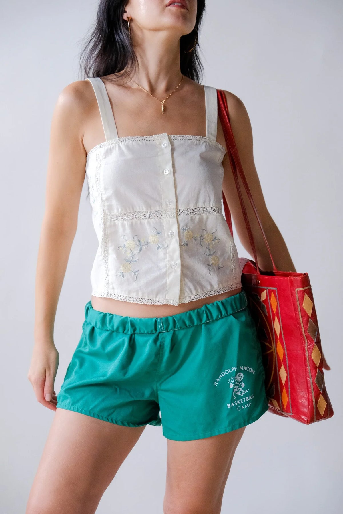70's Emerald Track Shorts