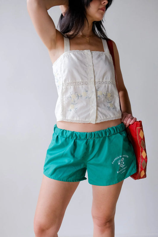 70's Emerald Track Shorts