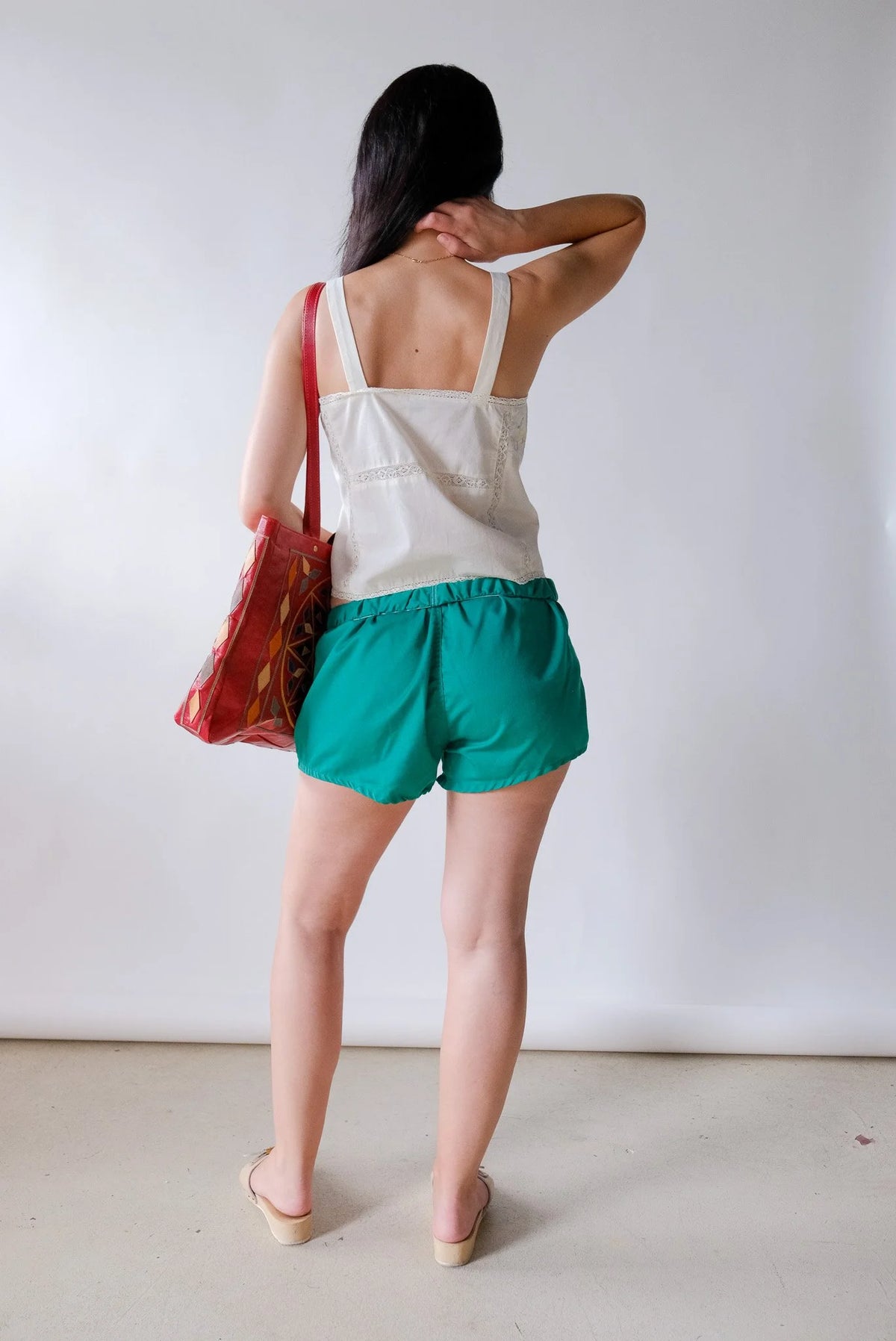 70's Emerald Track Shorts