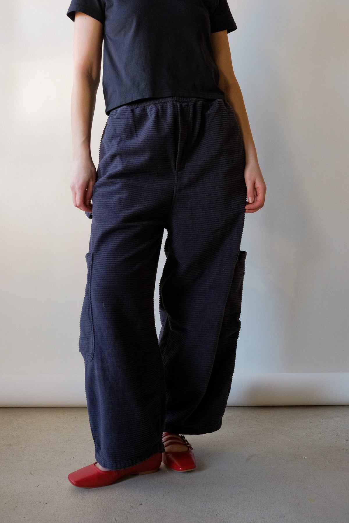 Chef Pants in Black Sesame Corduroy