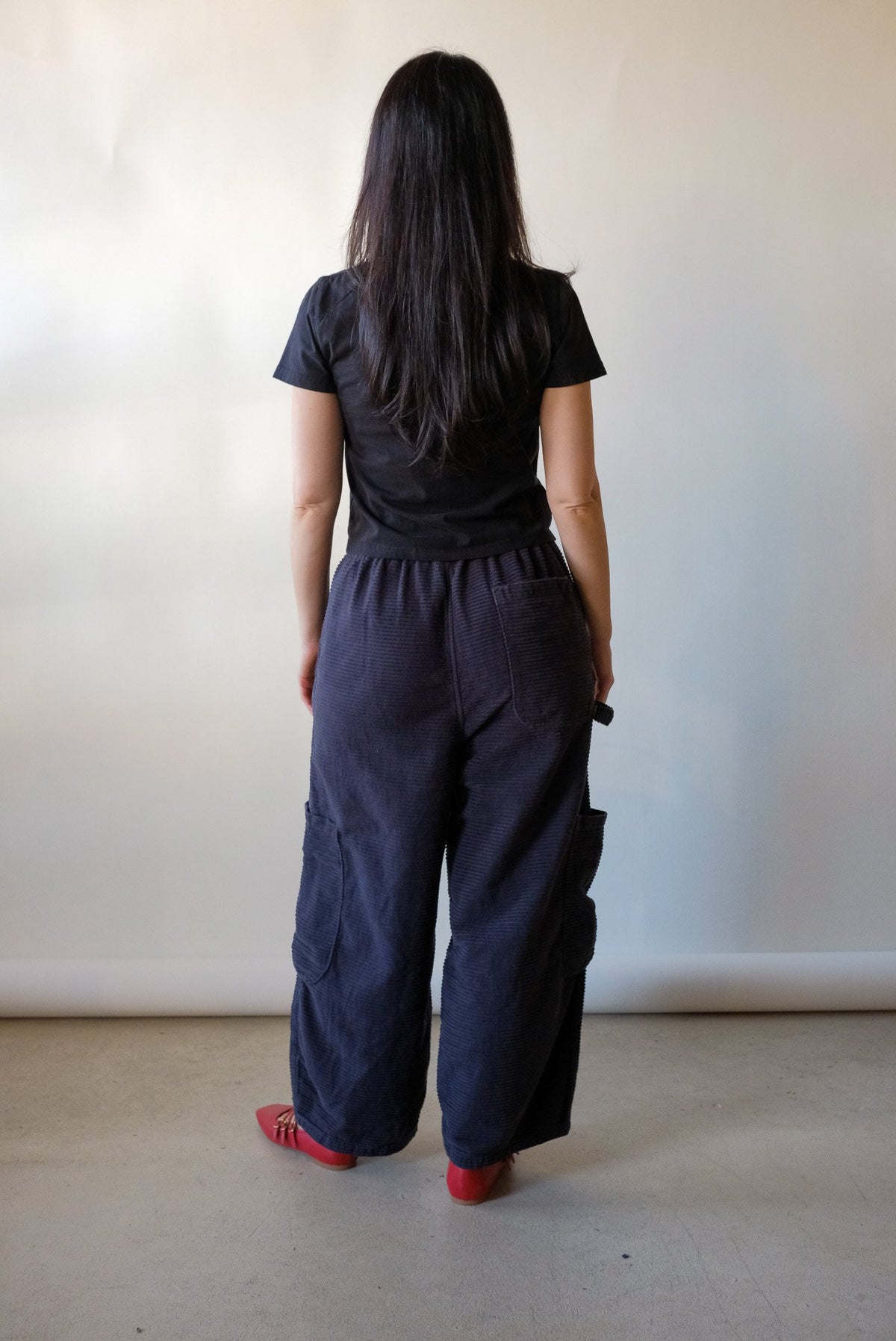 Chef Pants in Black Sesame Corduroy