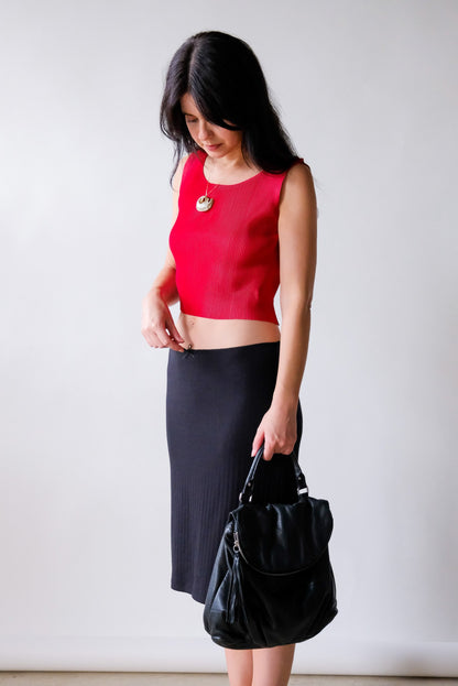 Sophie Pointelle Skirt in Black