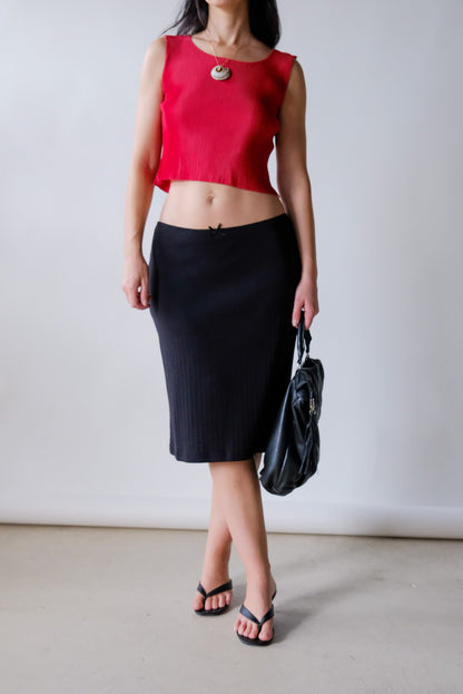 Sophie Pointelle Skirt in Black