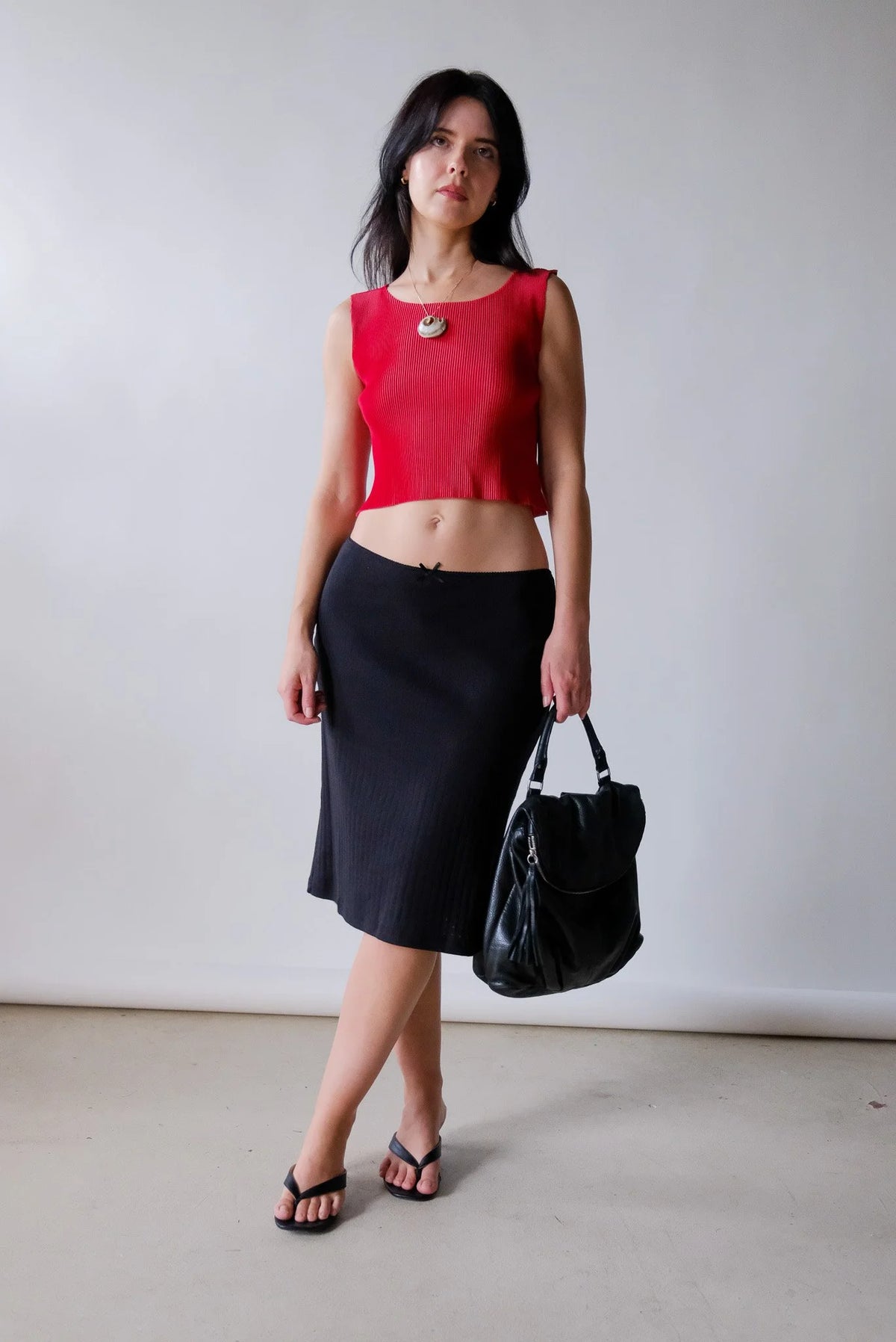 Sophie Pointelle Skirt in Black