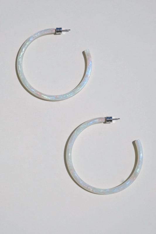 Machete Large Hoops in Astral Mint