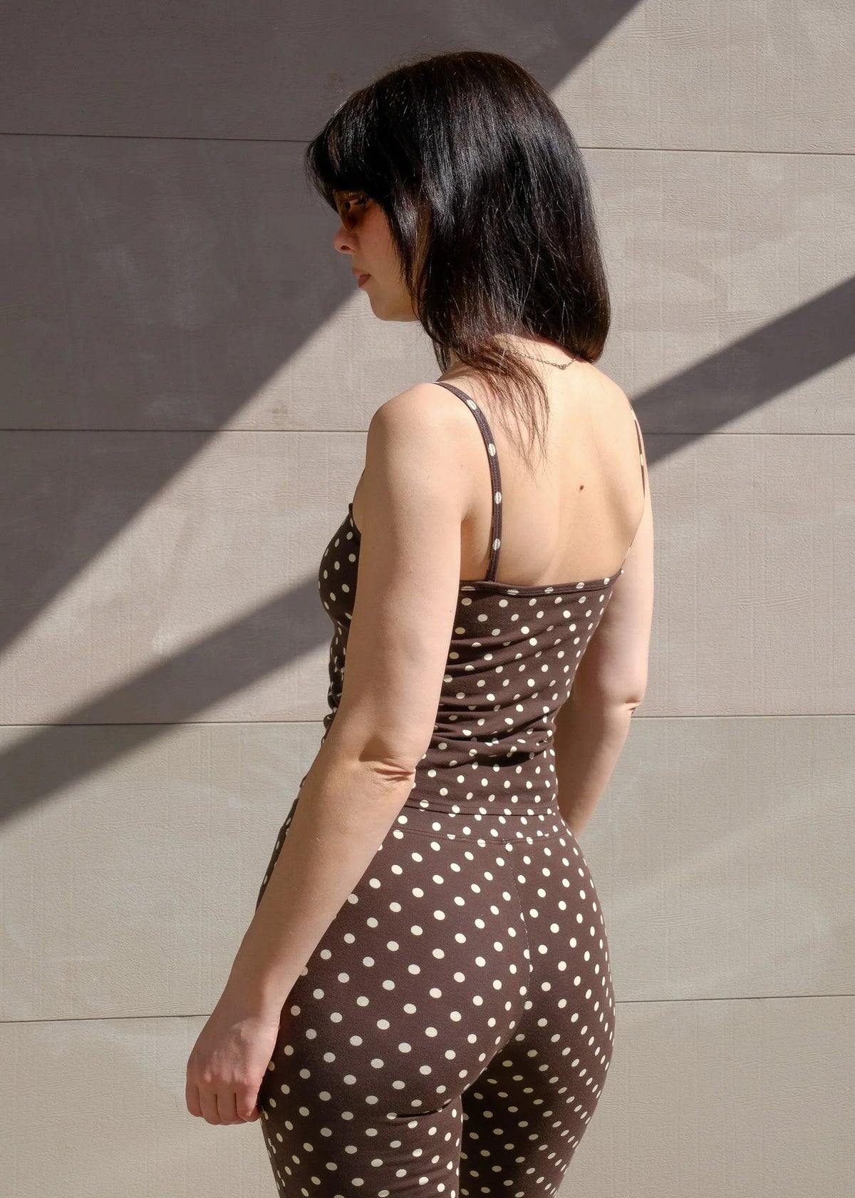 Tie Cami in Espresso Dot