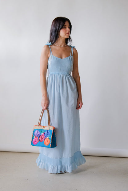 70s Sky Pintuck Dress