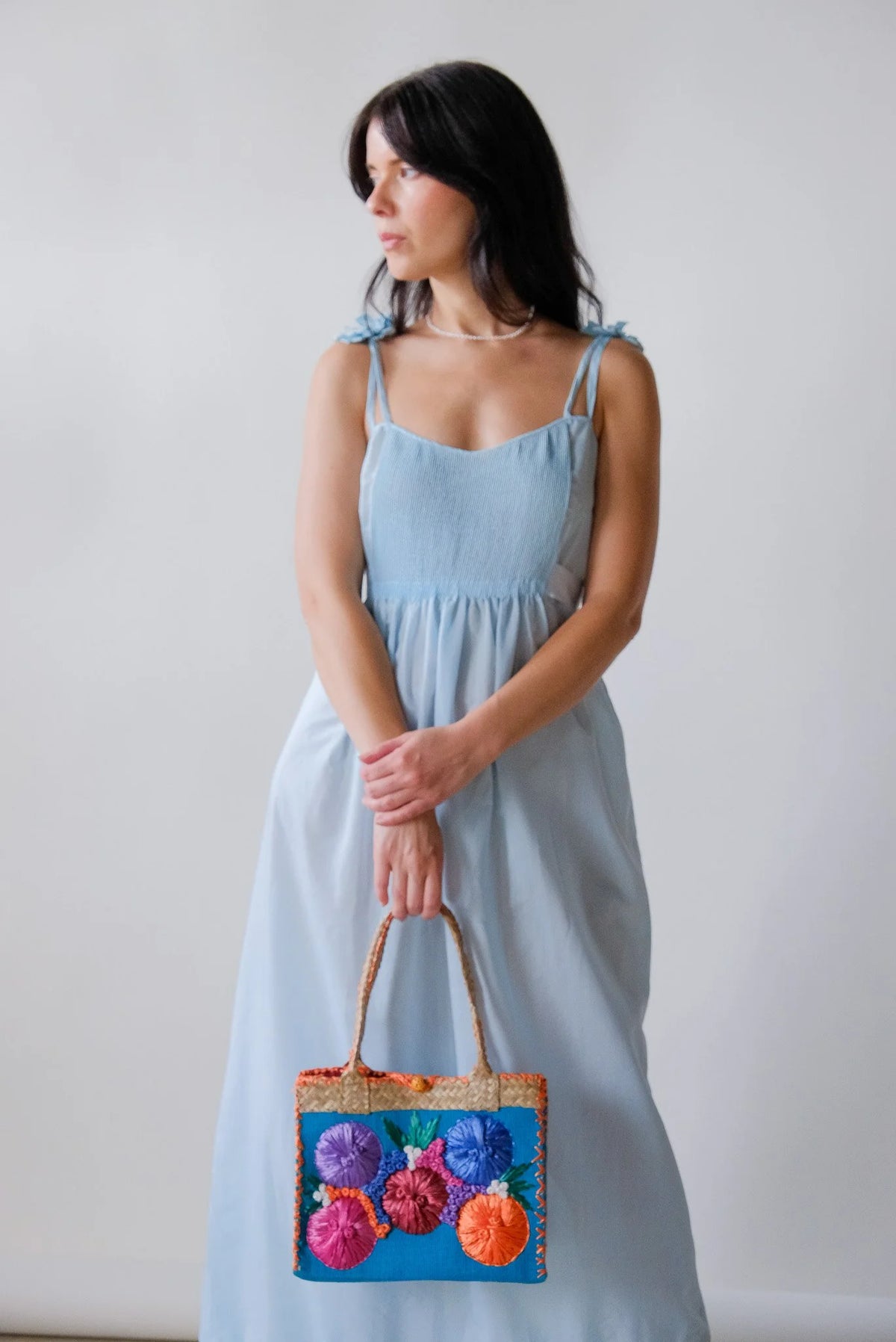 70s Sky Pintuck Dress