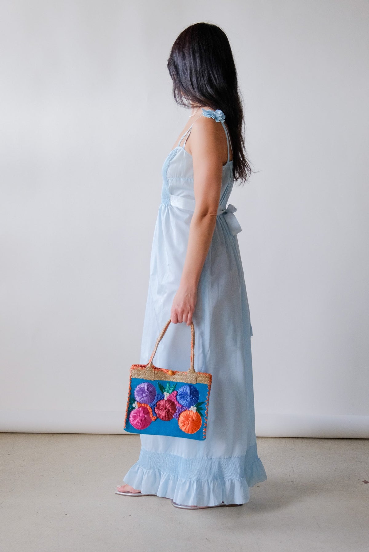 70s Sky Pintuck Dress