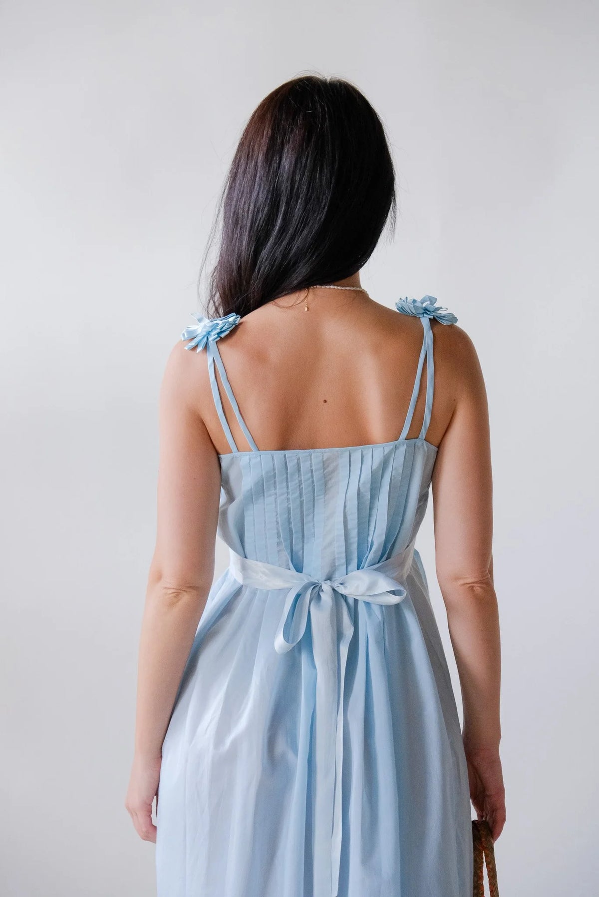 70s Sky Pintuck Dress