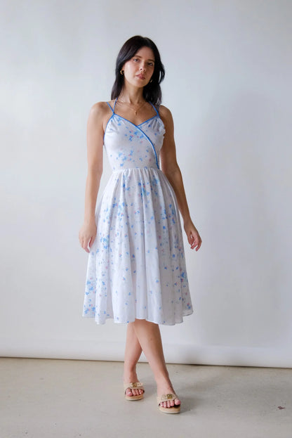 70s Floral Halter Dress