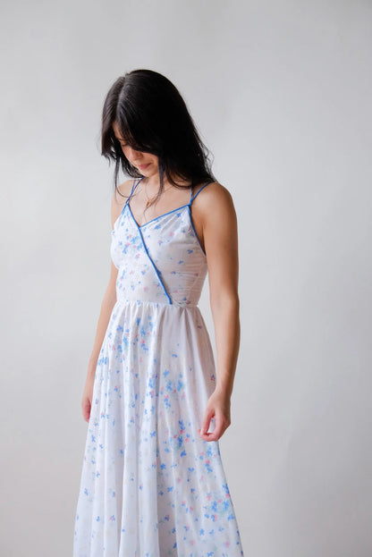 70s Floral Halter Dress