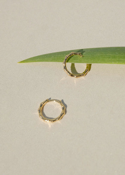 Thin Gold Bamboo Hoop