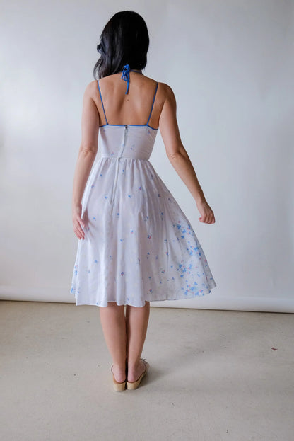 70s Floral Halter Dress